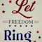 11.75" Let Freedom Ring Americana Metal Wall Sign